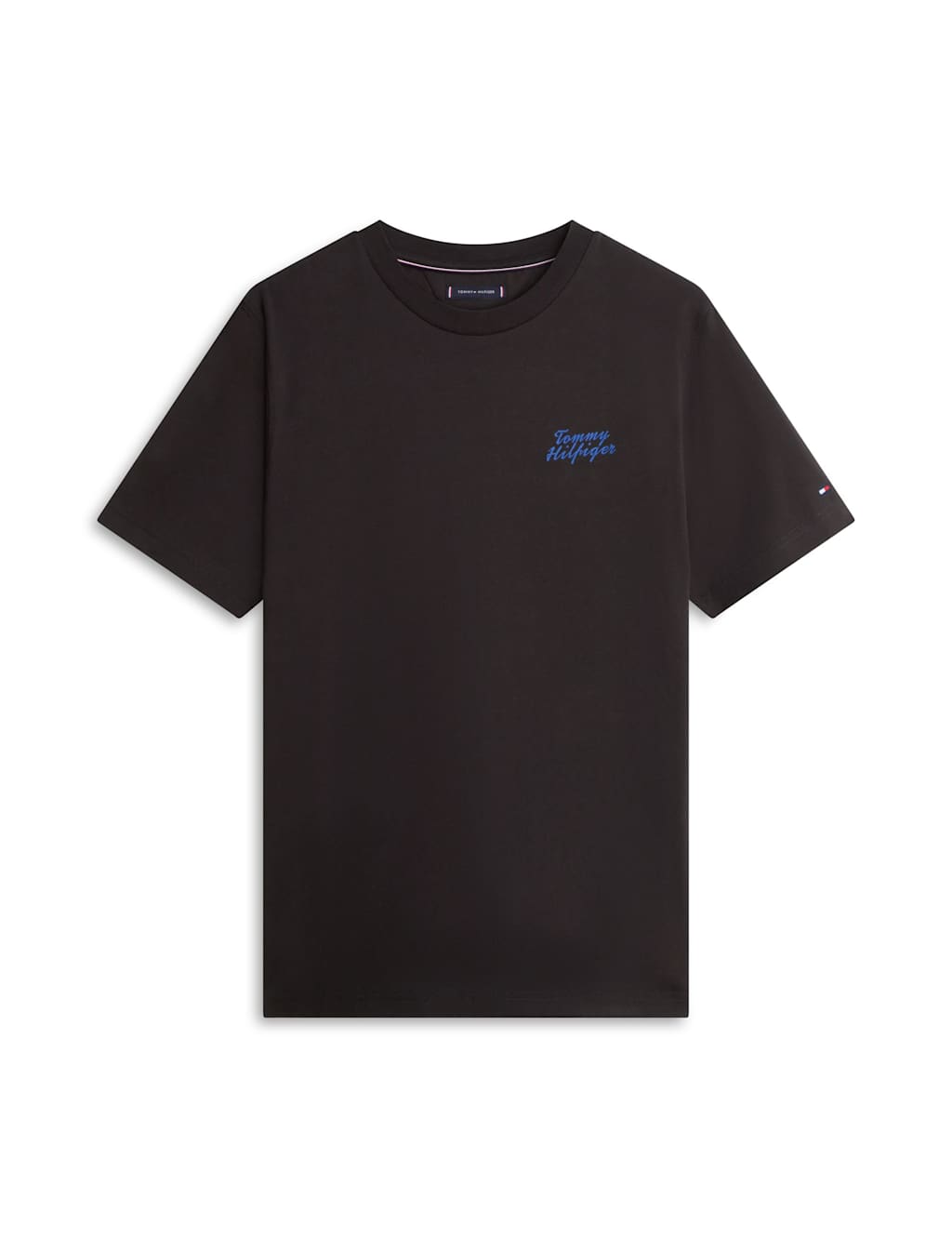 Tommy Hilfiger Men's Pure Cotton Back Graphic Logo T-Shirt - XL - Black - Available at M&S
