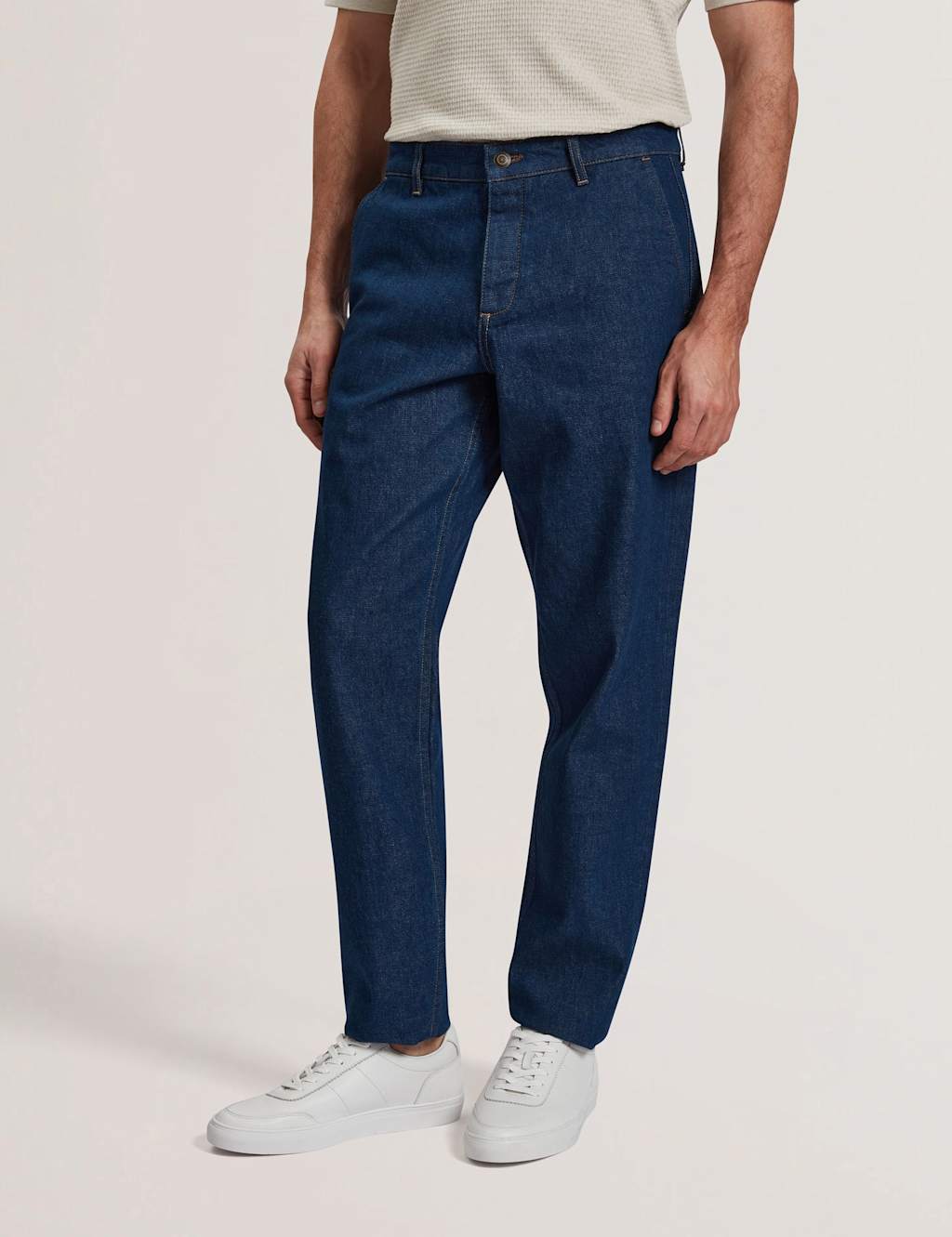 Ted Baker Straight Fit Pure Cotton Jeans Blue