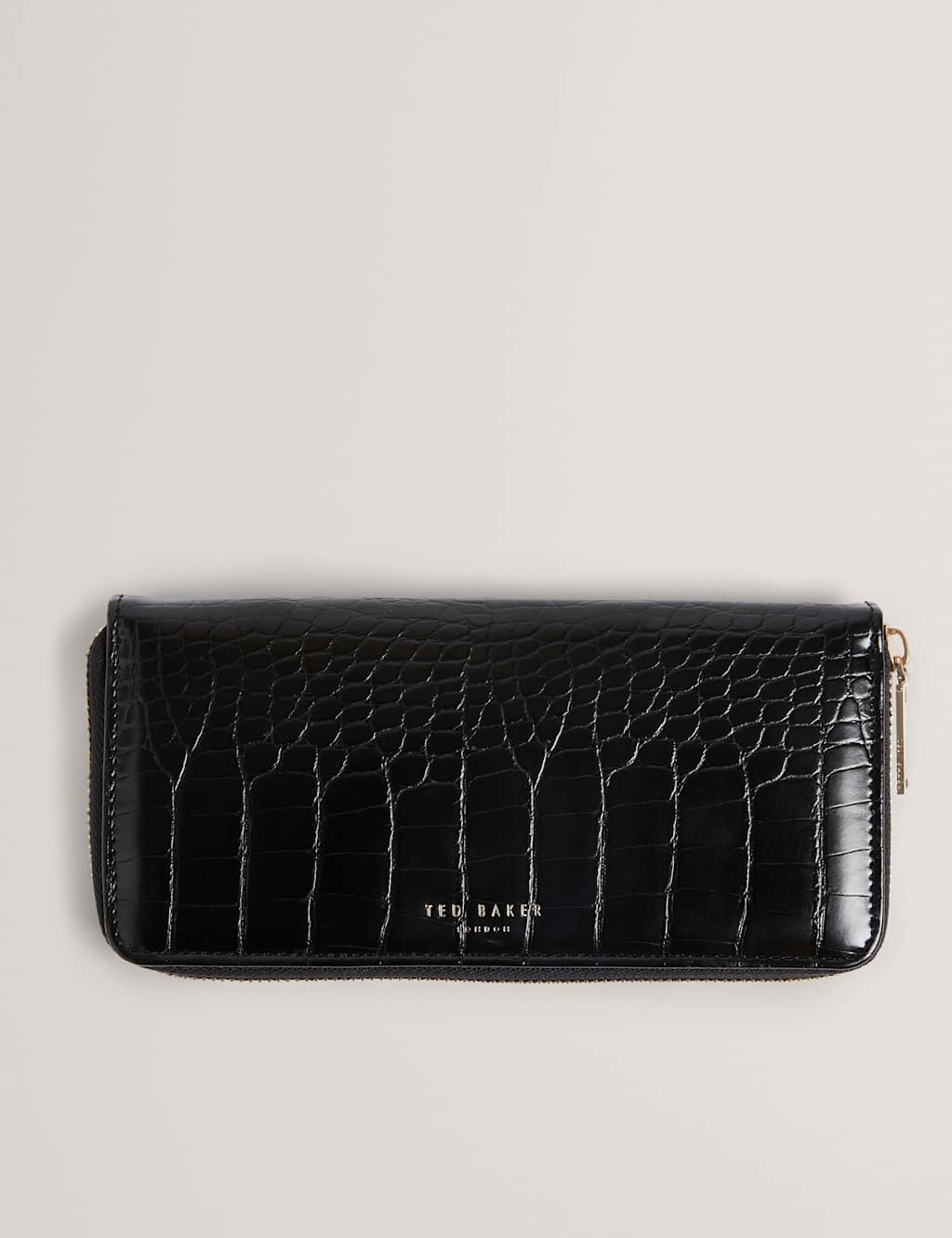 Ted Baker Croc Effect Travel Jewellery Case Black