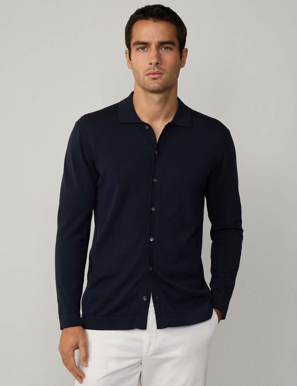 Cotton Rich Overshirt with Silk