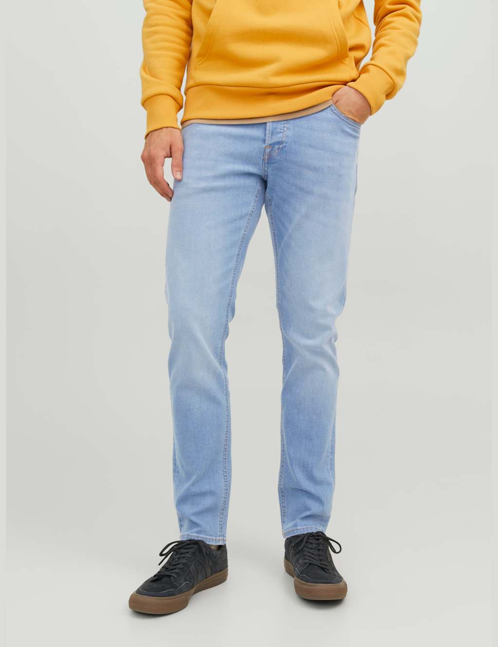 Jack & Jones Men's Slim Fit Cotton Rich Jeans - 34/32in - Blue Denim - Available at M&S