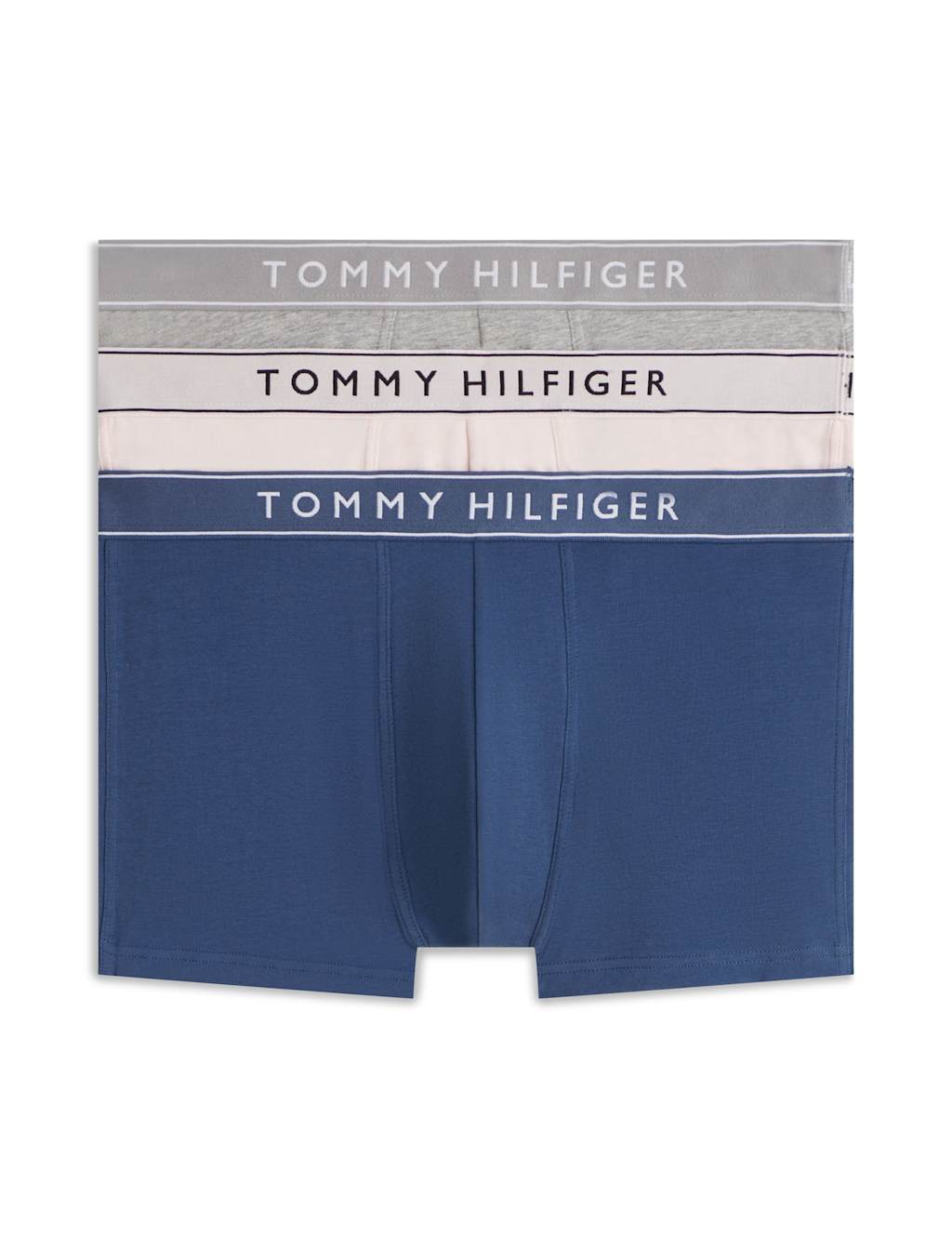 Tommy Hilfiger Men's 3 Pack Everyday Essentials Cotton Rich Trunks - S - Multi - Available at M&S