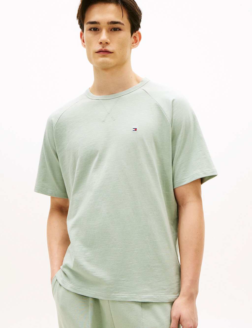 Tommy Hilfiger Men's Everyday Essentials Pure Cotton T-Shirt - L - Grey - Available at M&S