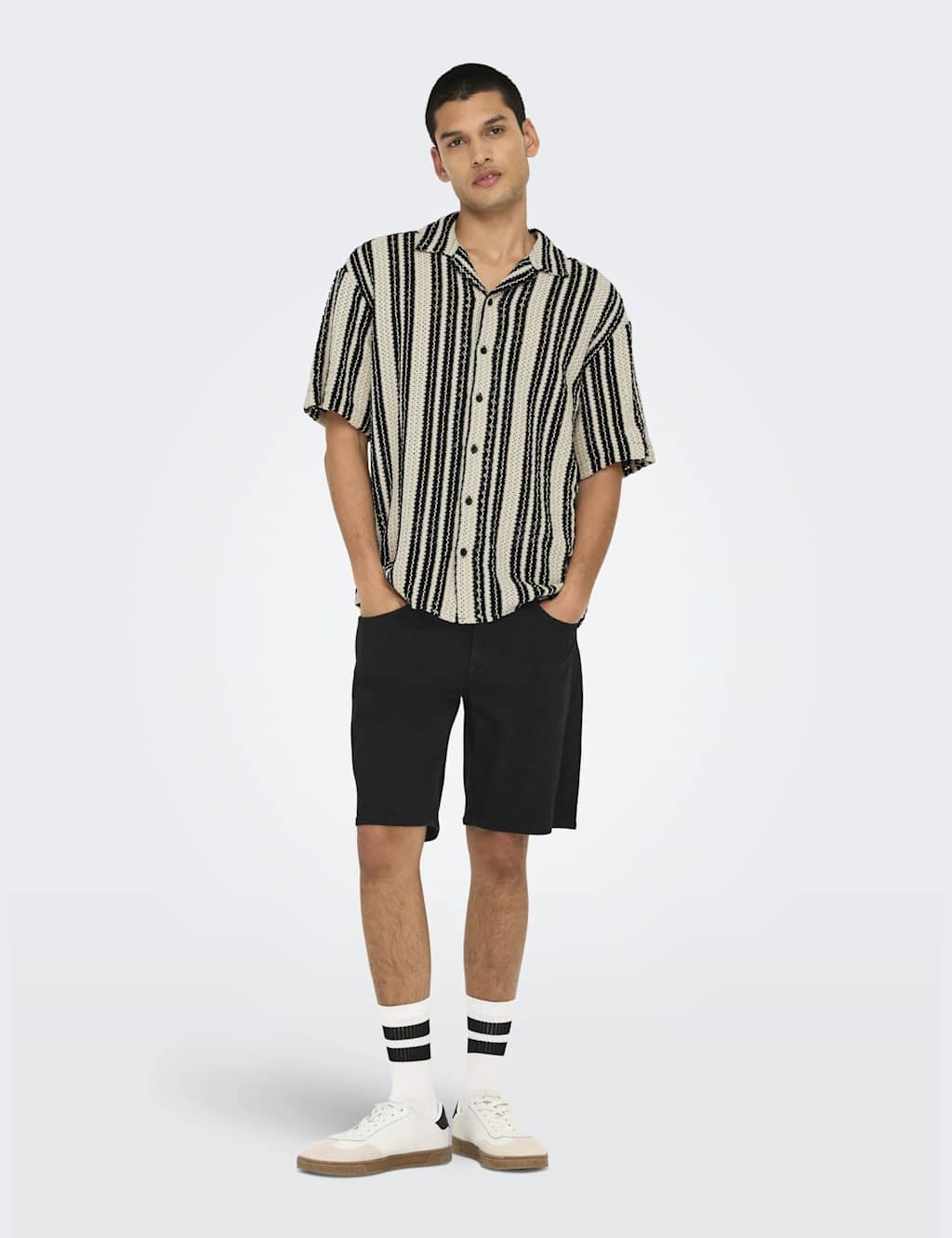 Cotton Blend Knitted Polo Shirt