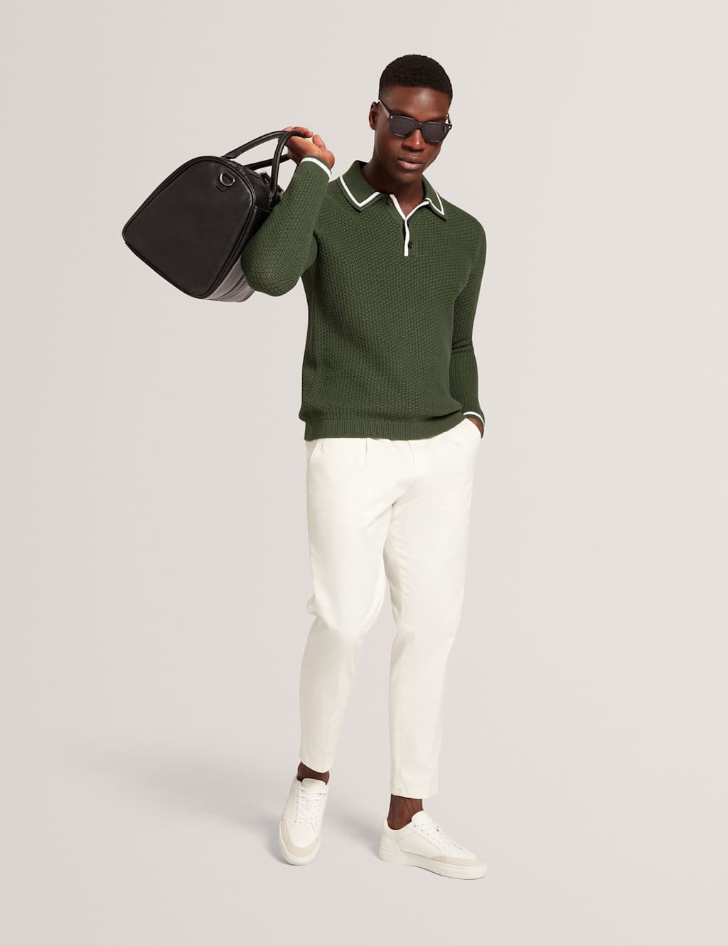 Ted Baker Faux Leather Weekend Bag Black