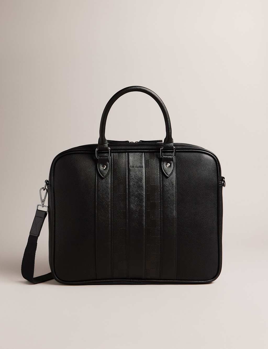 Ted Baker Faux Leather Laptop Bag Black