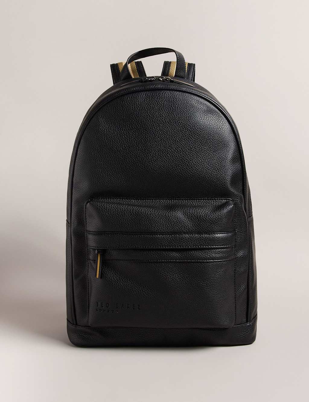 Ted Baker Faux Leather Pebble Grain Backpack Black
