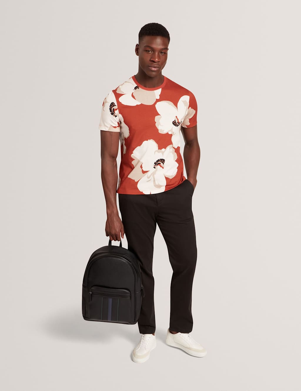 Ted Baker Striped Backpack Black