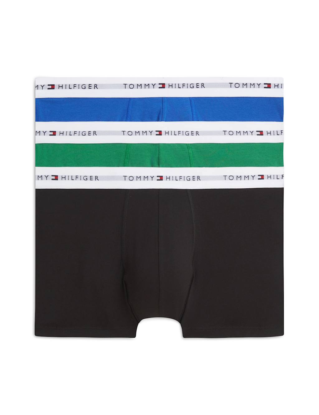 Tommy Hilfiger Men's 3 Pack Signature Cotton Rich Boxers - M - Black Mix - Available at M&S