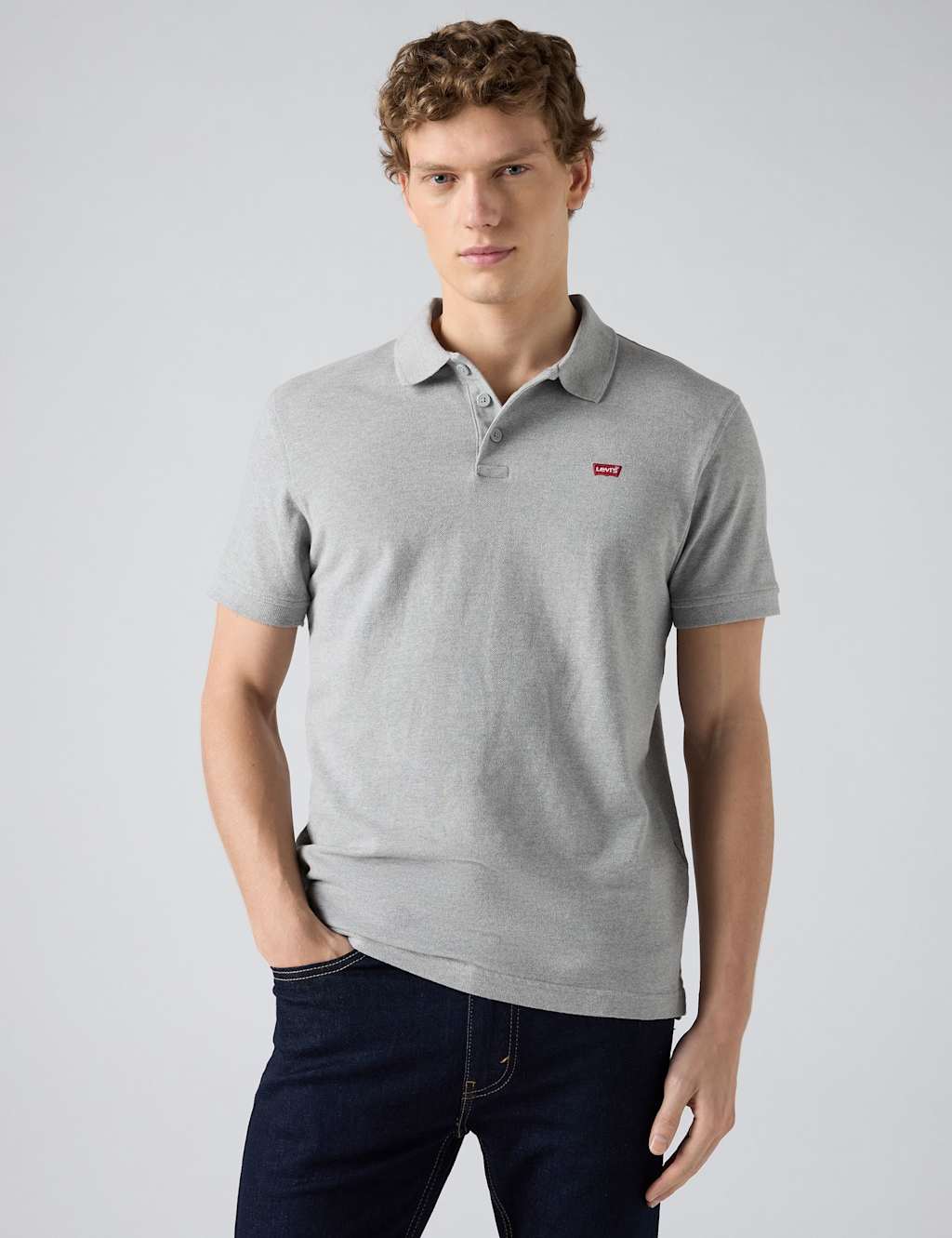 Levi's Men's Pure Cotton Polo Shirt - 2XL - Grey - Available at M&S
