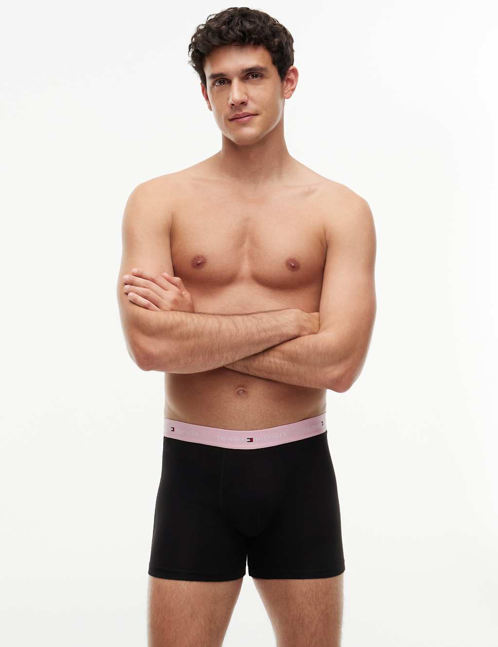 Tommy Hilfiger Men's 5 Pack Signature Cotton Rich Boxers - 2XL - Black Mix - Available at M&S