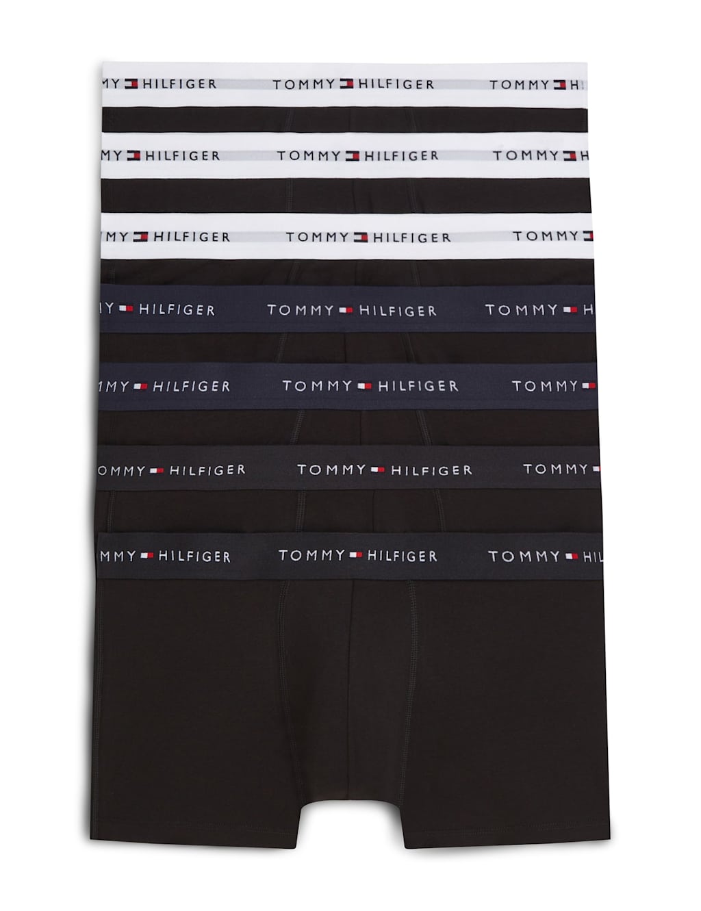 Tommy Hilfiger Men's 7 Pack Signature Cotton Rich Trunks - M - White Mix - Available at M&S