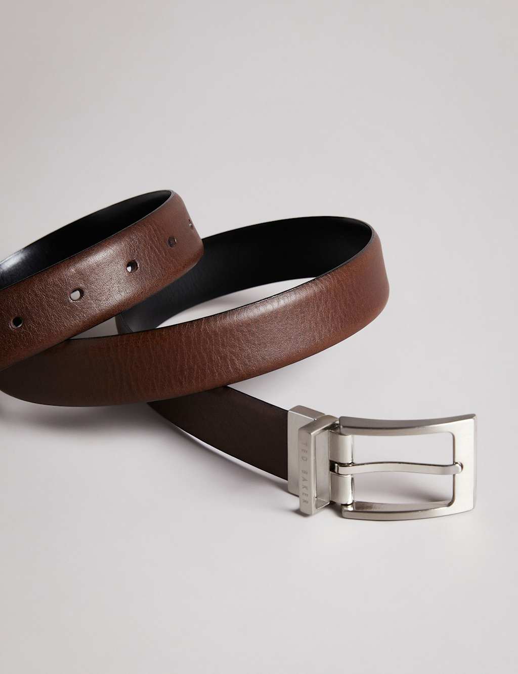 Ted Baker Leather Reversible Belt Brown