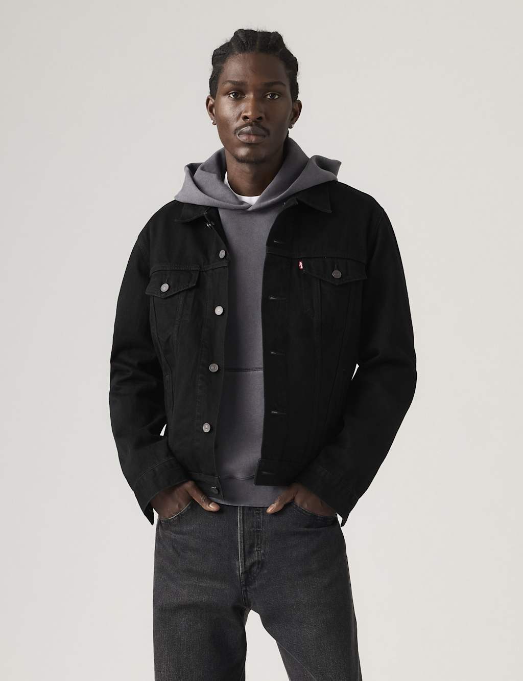 Levi's Men's Denim Trucker Jacket - XL - Black - Available at M&S