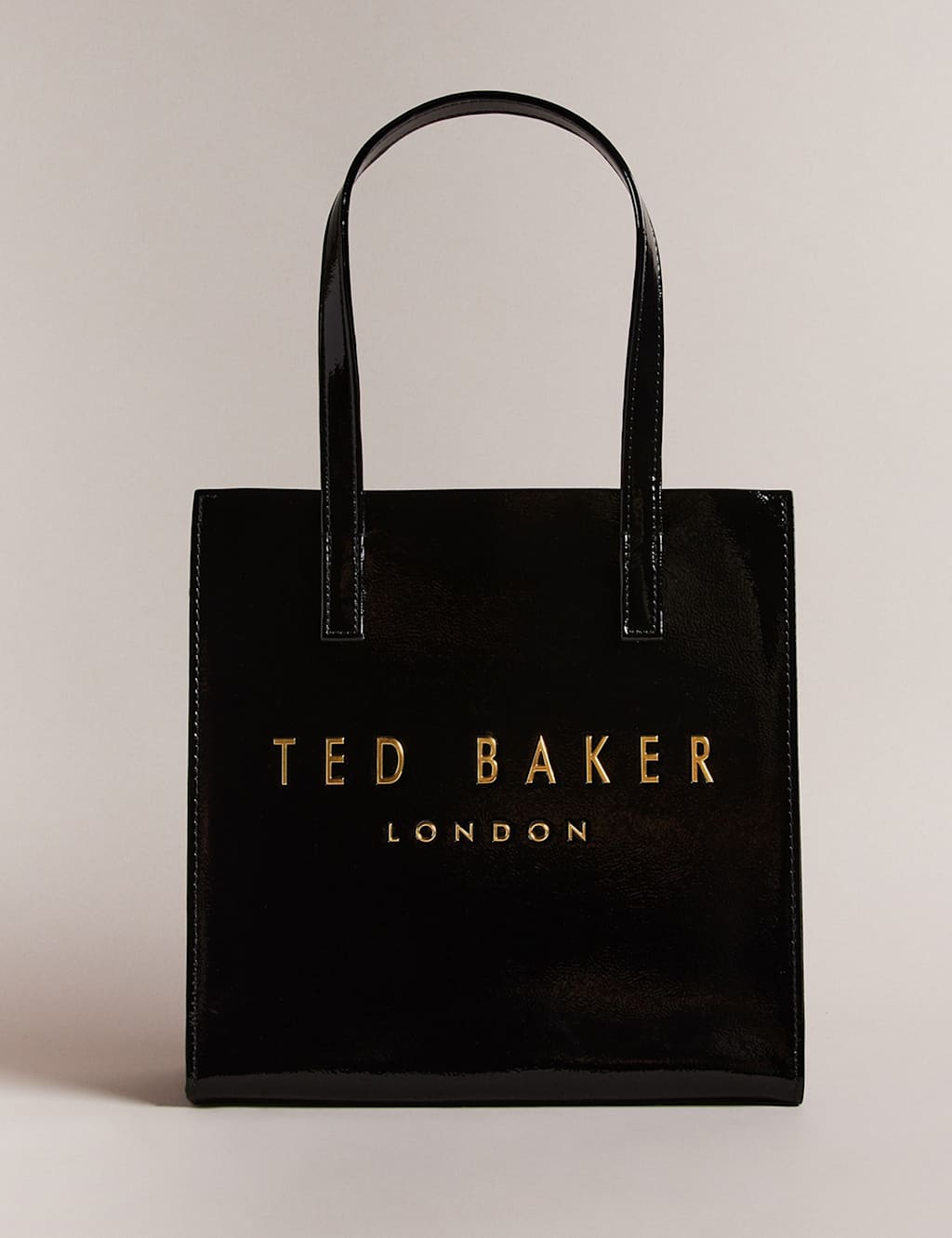 Ted Baker Crinion Patent Small Tote Bag Black