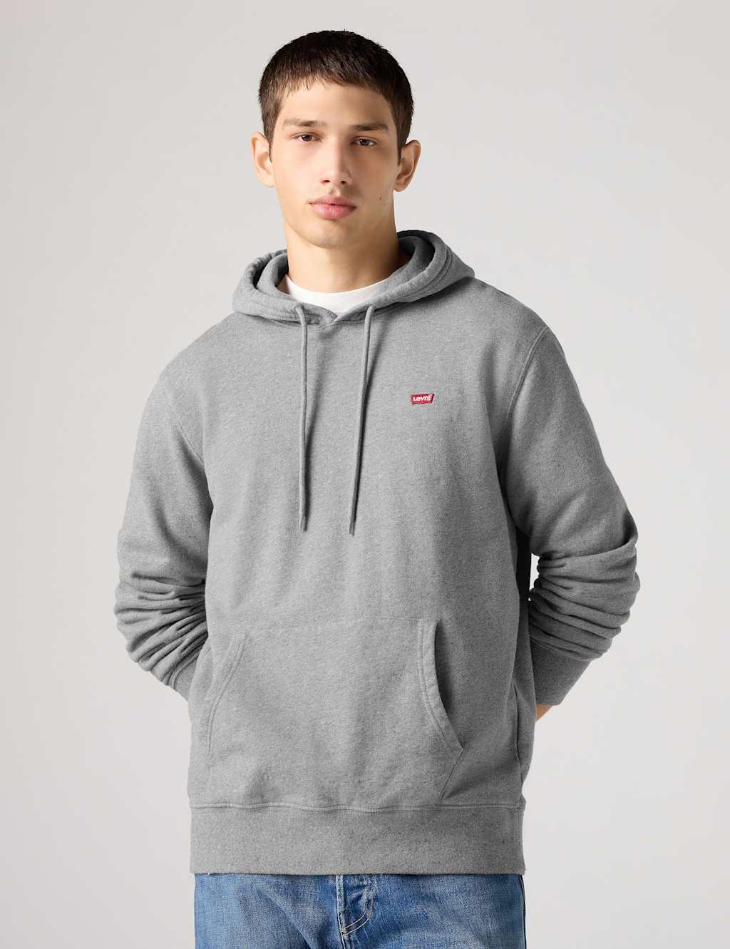 Levi's Men's Regular Fit Pure Cotton Hoodie - L - Grey - Available at M&S