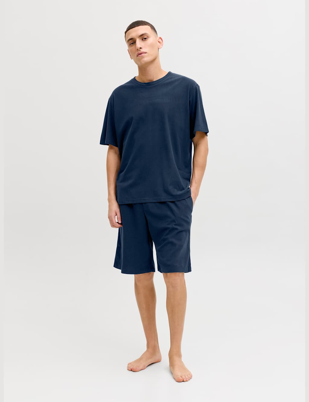 Jack & Jones Men's Elasticated Pyjama Set - 2XL - Navy - Available at M&S