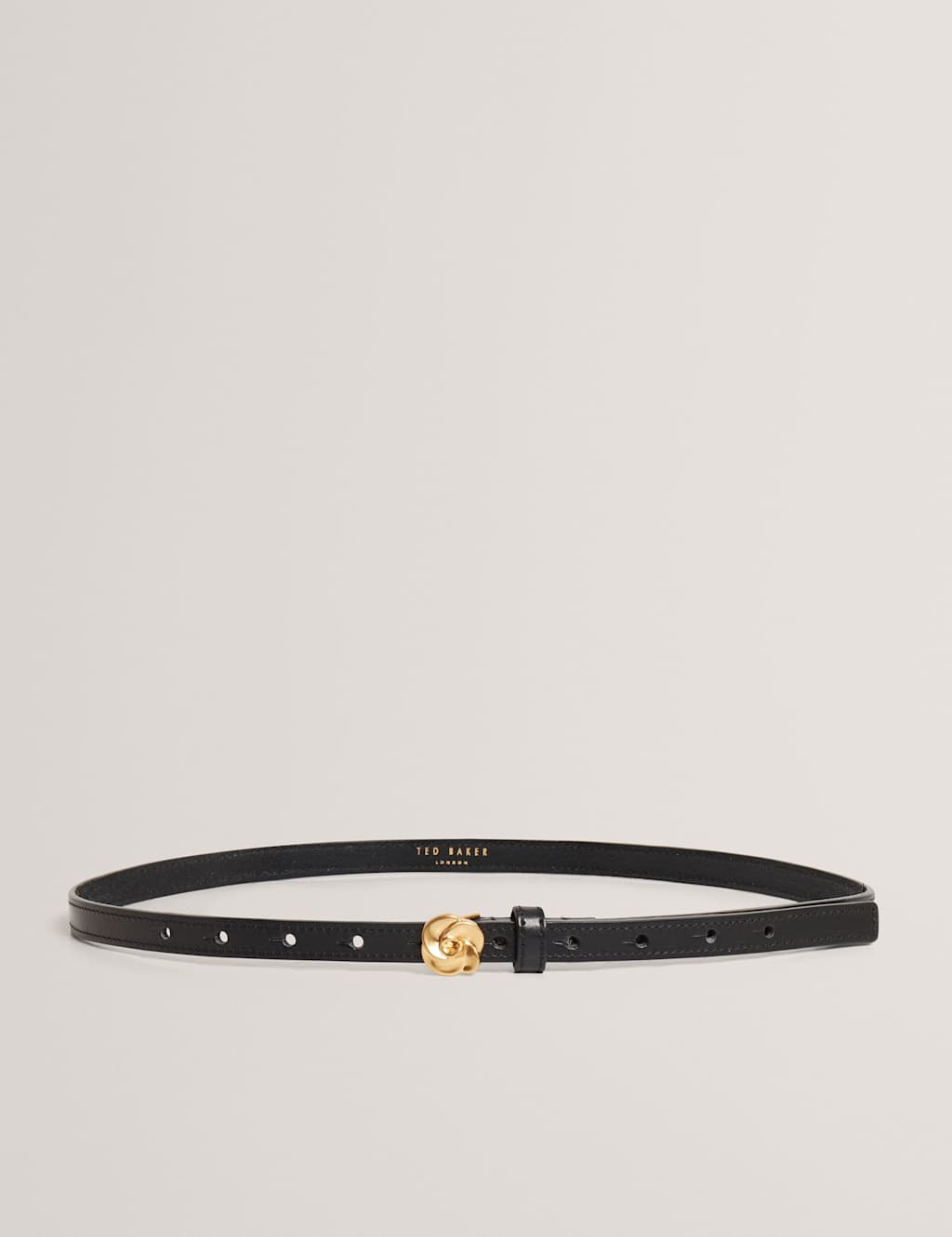 Ted Baker Leather Rose Waist Belt Black