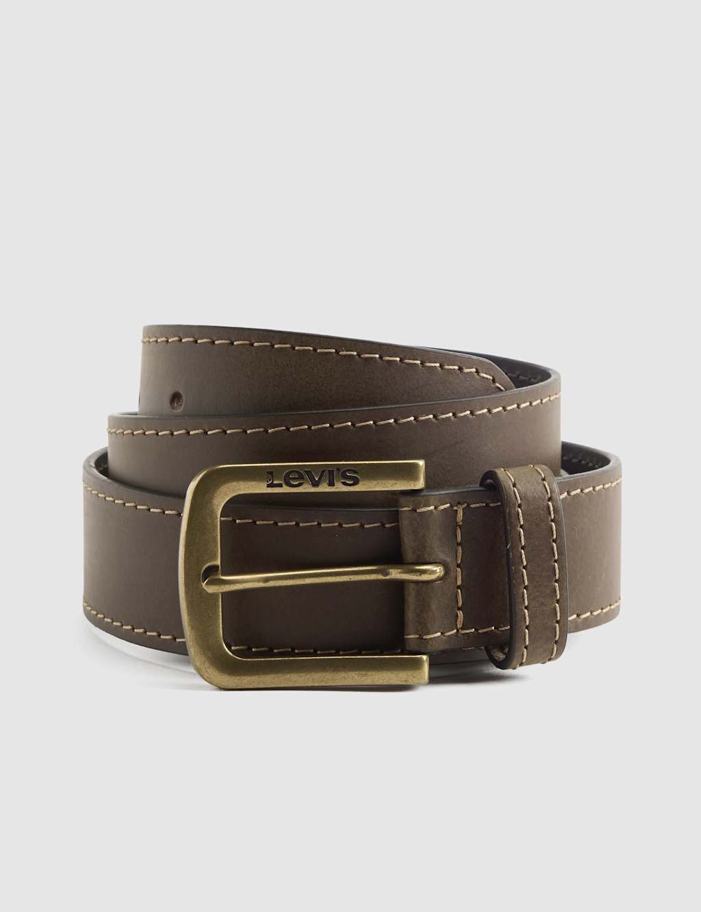Levi's Men's Loire Leather Belt - 38 - Brown - Available at M&S