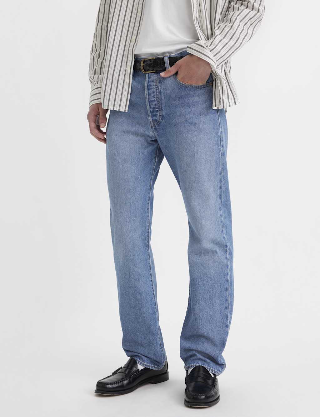 Levi's Men's 501 Straight Fit Jeans - 34/32in - Light Blue - Available at M&S