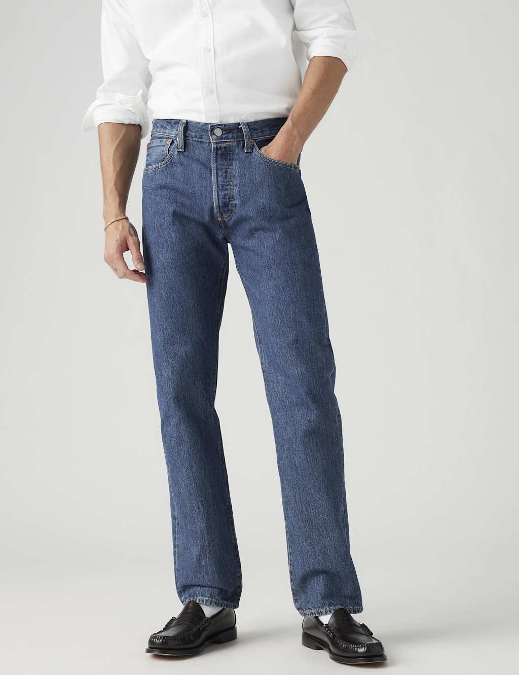 Levi's Men's 501 Straight Fit Jeans - 36/30in - Blue Denim - Available at M&S