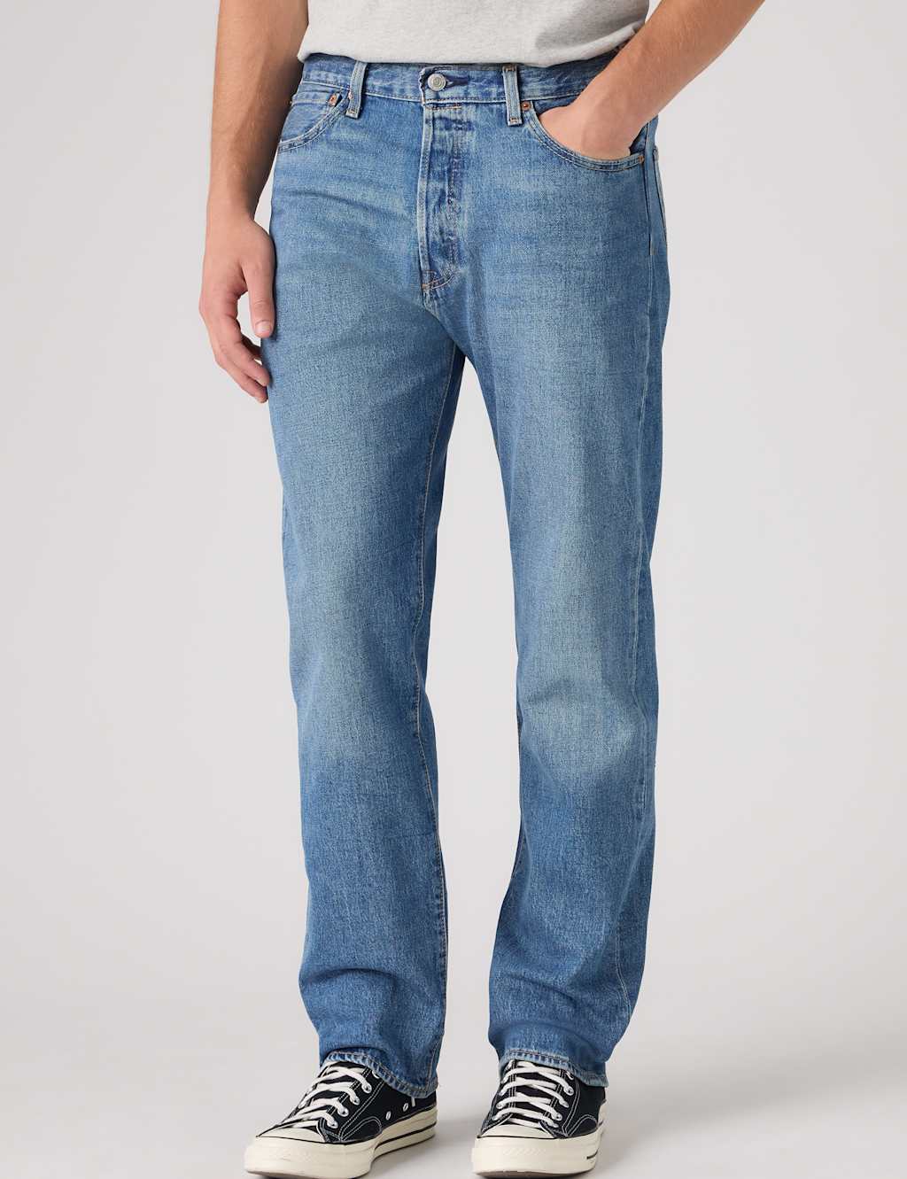 Levi's Men's 501 Straight Fit Jeans - 30 - Mid Blue - Available at M&S