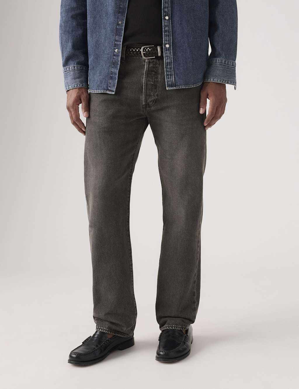 Levi's Men's 501 Straight Fit Jeans - 36/32in - Dark Grey - Available at M&S