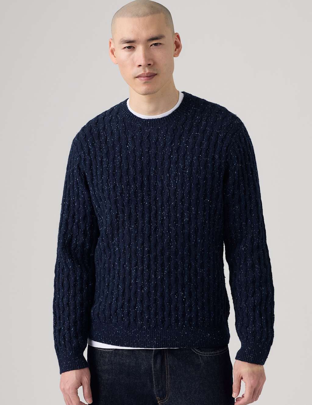 Levi's Men's Presidio Pure Cotton Crew Neck Jumper - 2XL - Dark Navy - Available at M&S