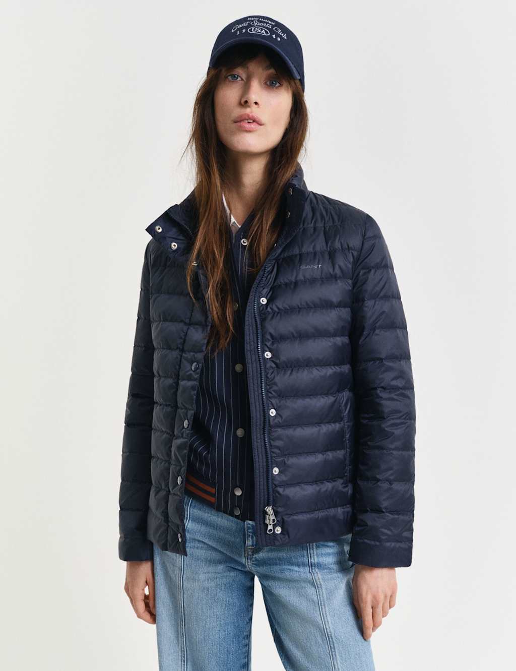 GANT Lightweight Quilted Padded Puffer Jacket Navy