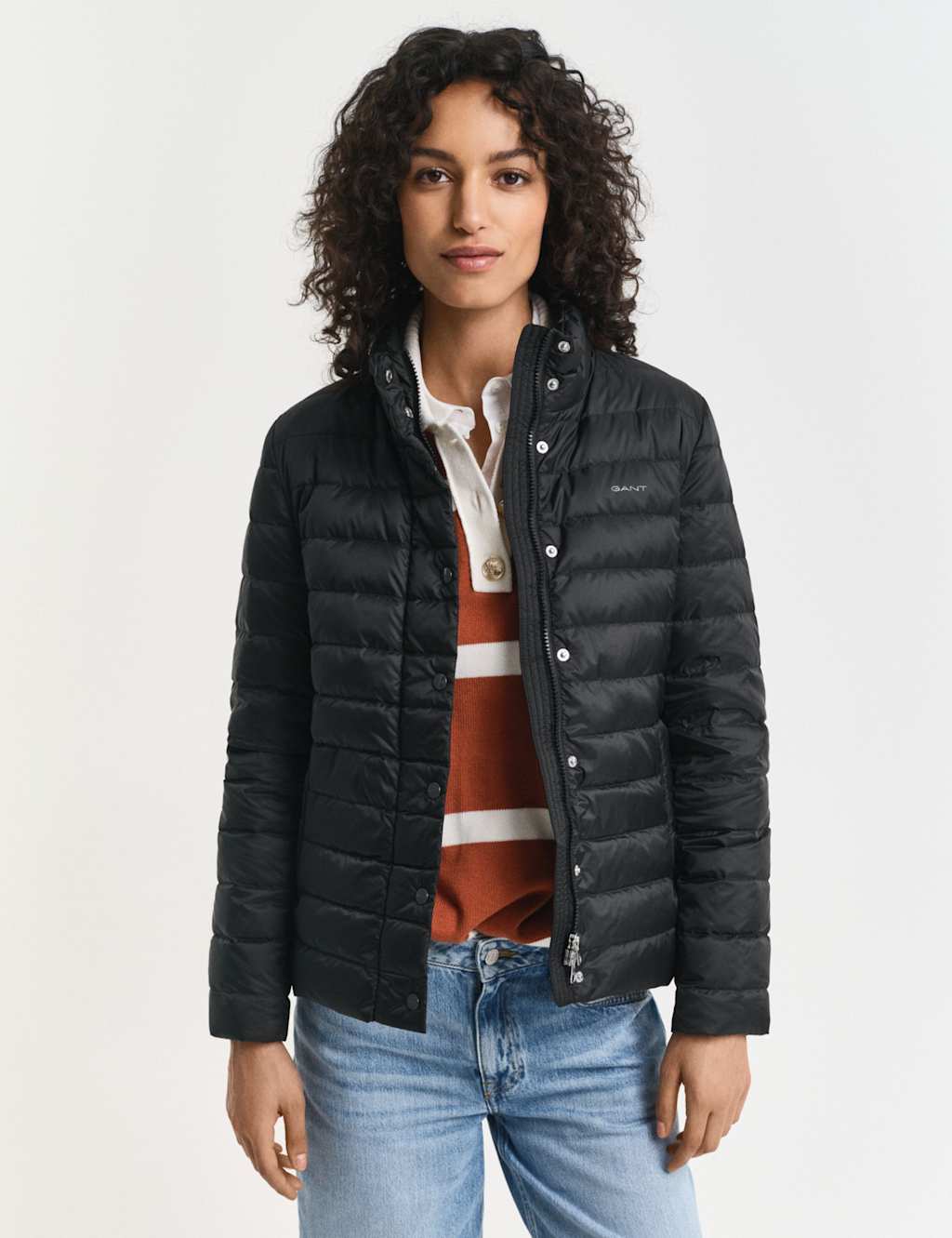 GANT Lightweight Quilted Padded Puffer Jacket Black