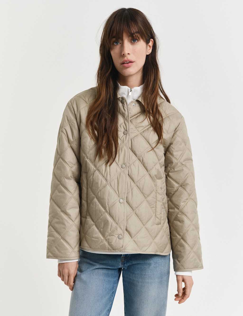 GANT Quilted Jacket Beige