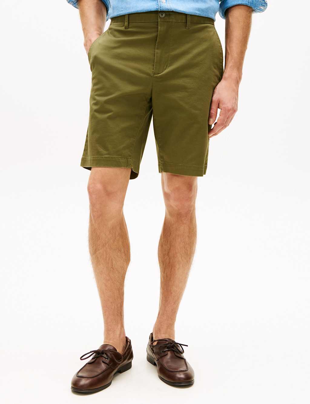 Tommy Hilfiger Men's Regular Fit Chino Shorts - 36 - Khaki - Available at M&S
