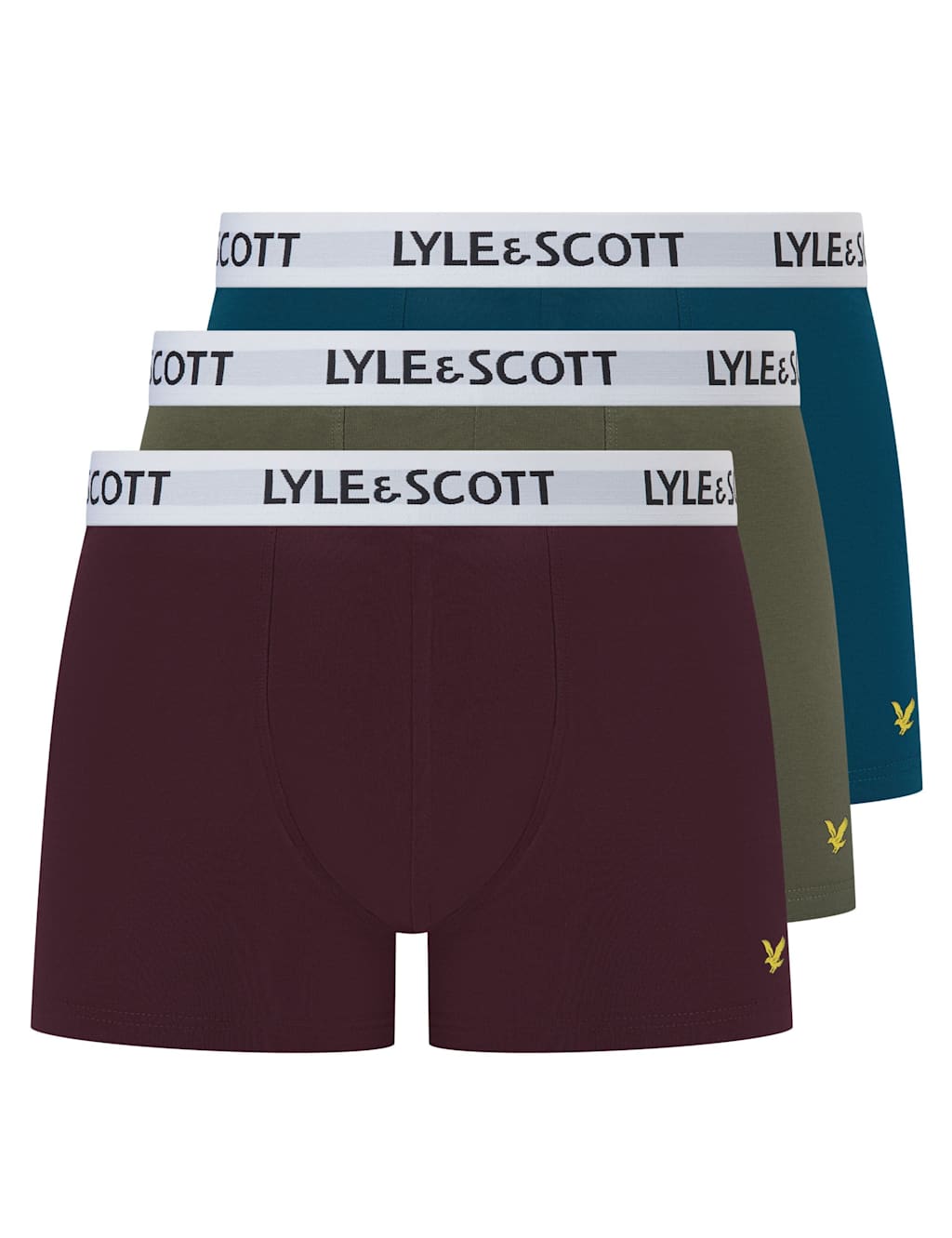 Lyle & Scott 3pk Cotton Rich Trunks Multi