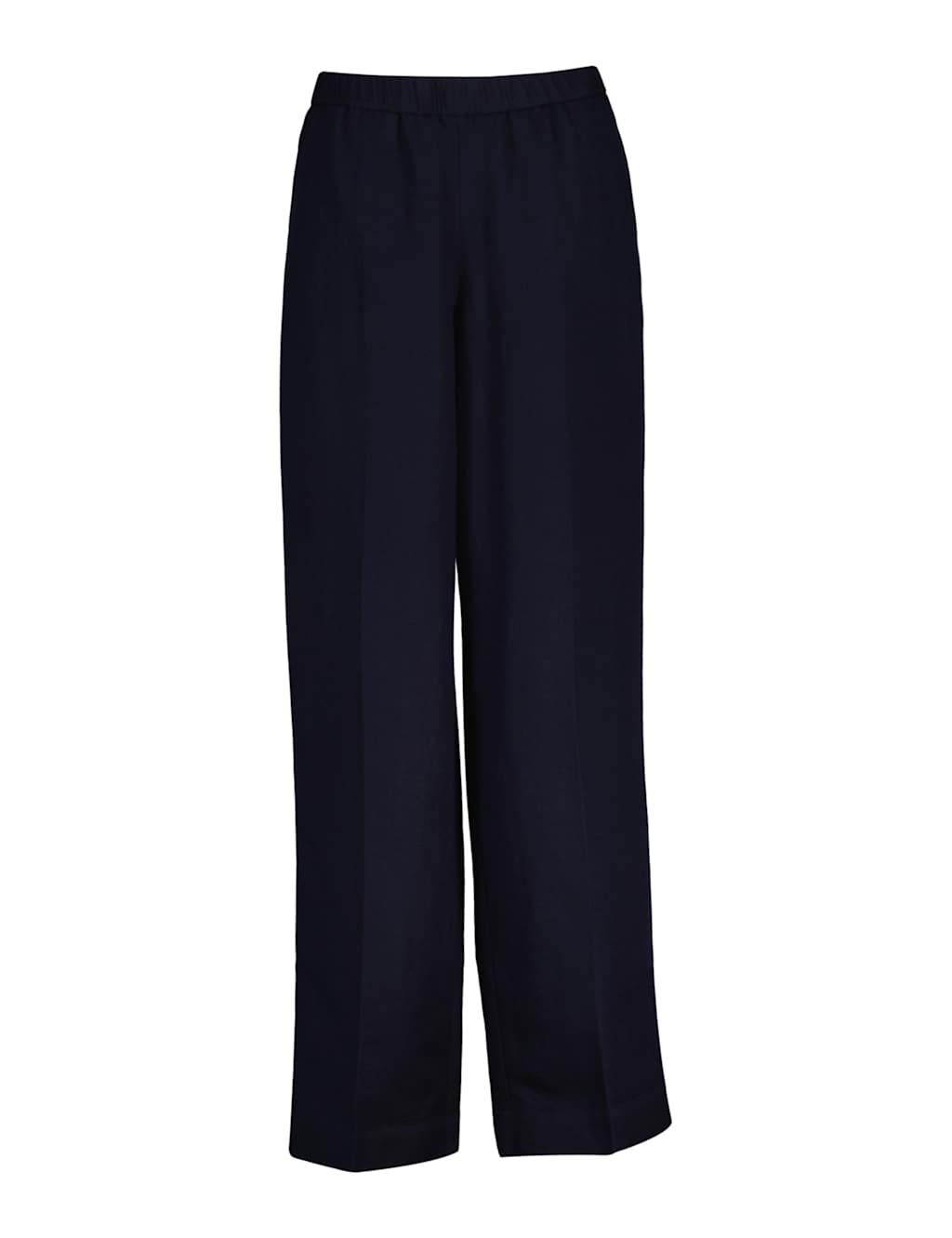 Gant Women's Linen Blend Wide Leg Trousers - 44 - Navy - Available at M&S