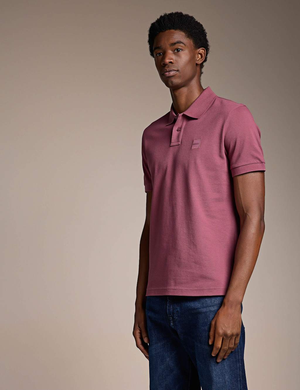Boss Men's Passenger Logo Label Slim Fit Polo Shirt - 2XL - Burgundy - Available at M&S