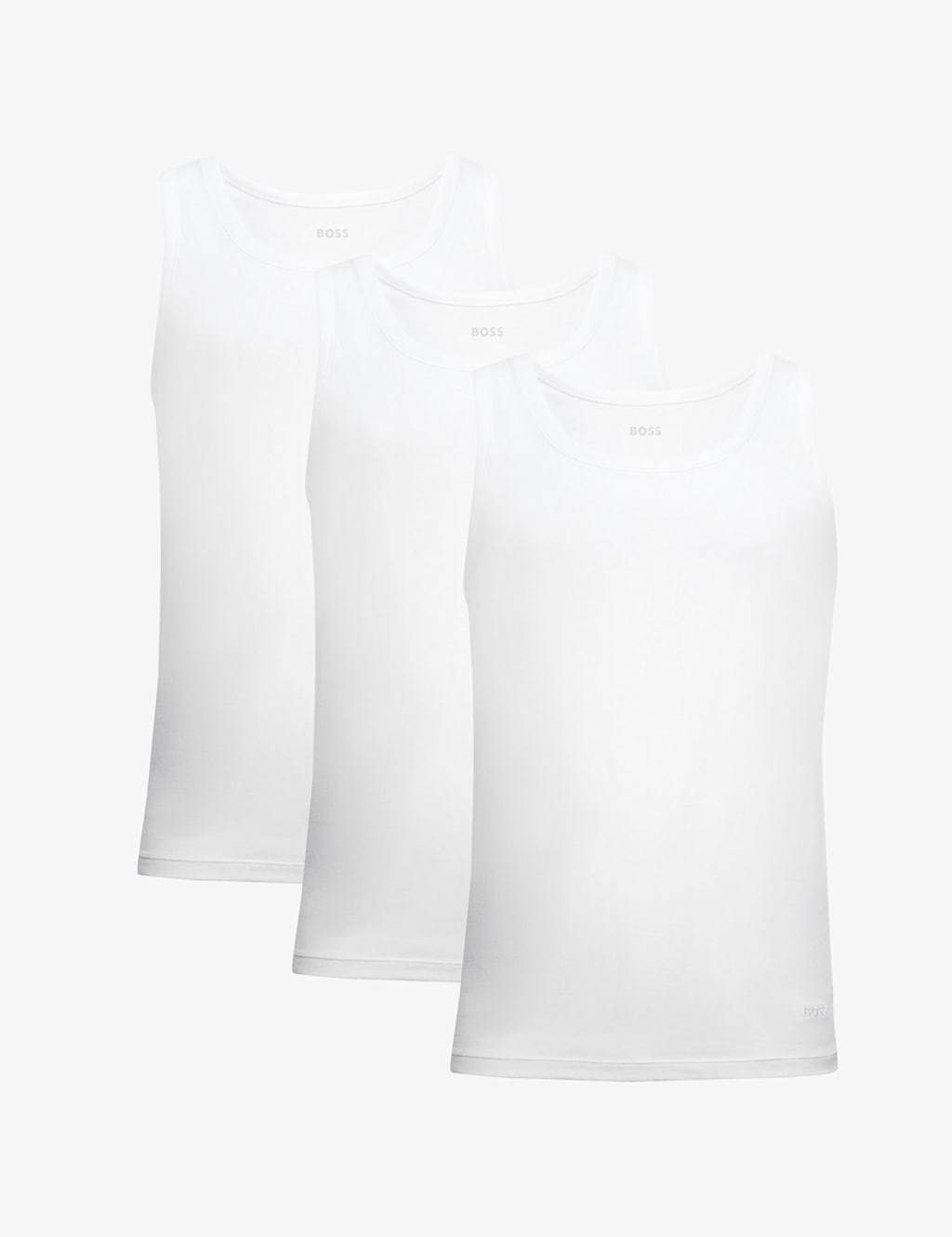 Boss 3pk Pure Cotton Tank Tops White