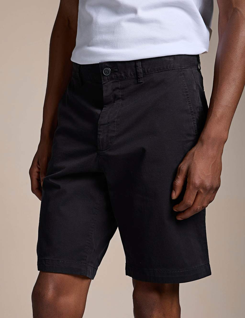 Boss Men's Stretch Chino Shorts - 36 - Black - Available at M&S