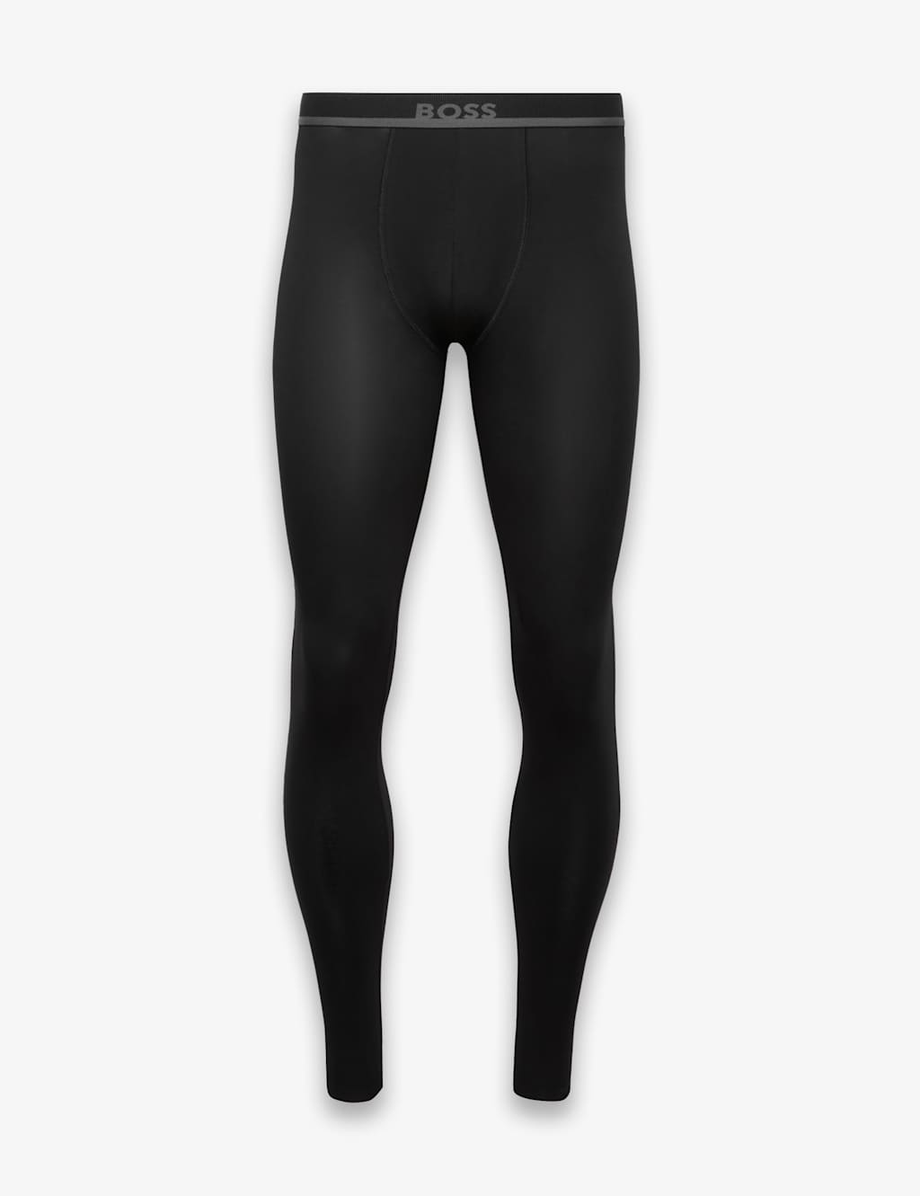 Boss Cotton Rich Logo Waistband Long Johns Black