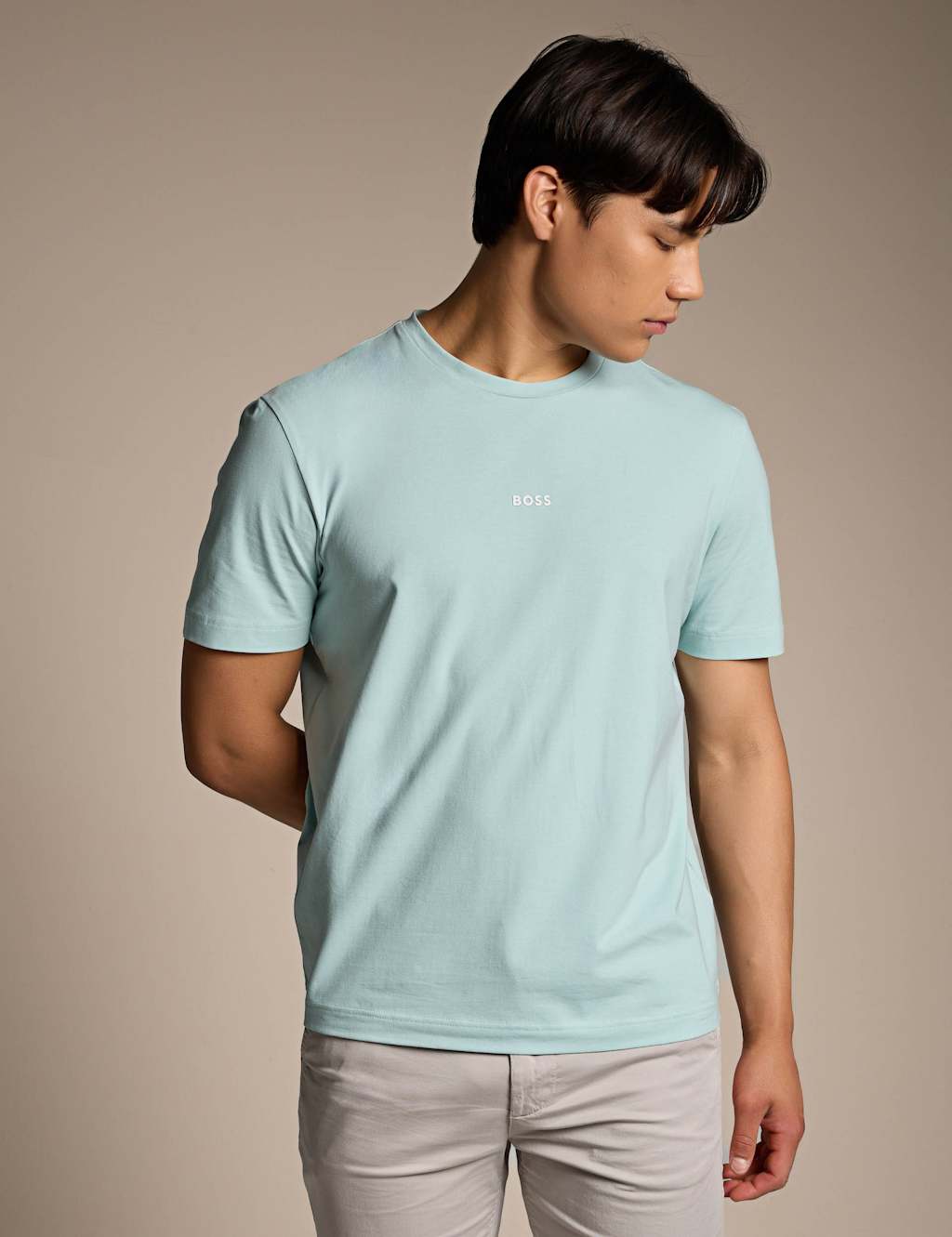 Boss Men's TChup Contrast Logo T-Shirt in Stretch Cotton - 3XL - Blue - Available at M&S