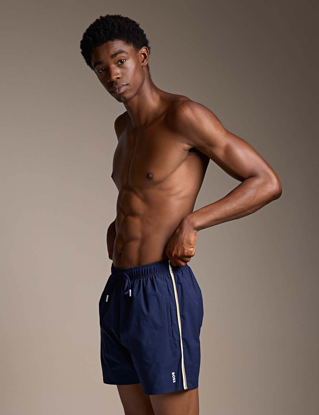 Boss Men's Swim Shorts - M - Navy - Available at M&S