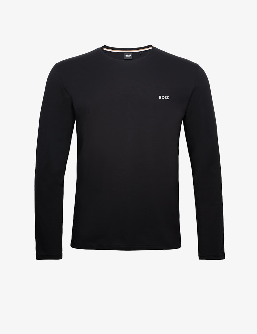 Boss Cotton Rich Crew Neck Logo T-Shirt Black