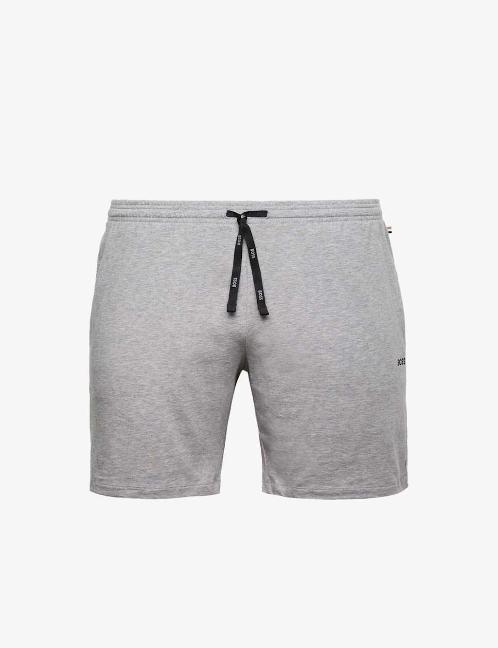 Boss Cotton Rich Jersey Drawstring Shorts Grey