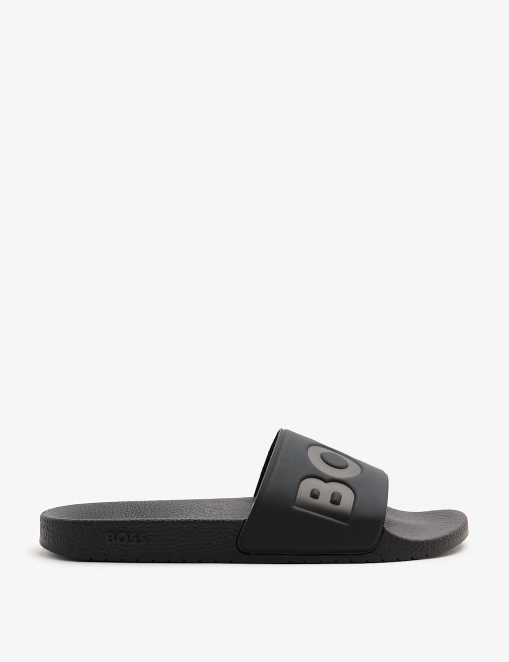 Boss Men's Logo Sliders - 11 - Black - Available at M&S