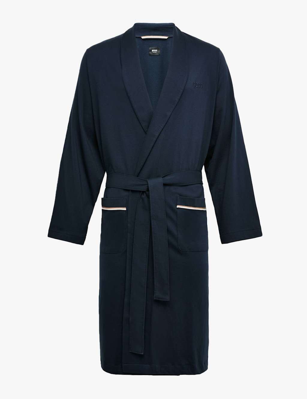 Boss Men's Pure Cotton Dressing Gown - 2XL - Navy - Available at M&S