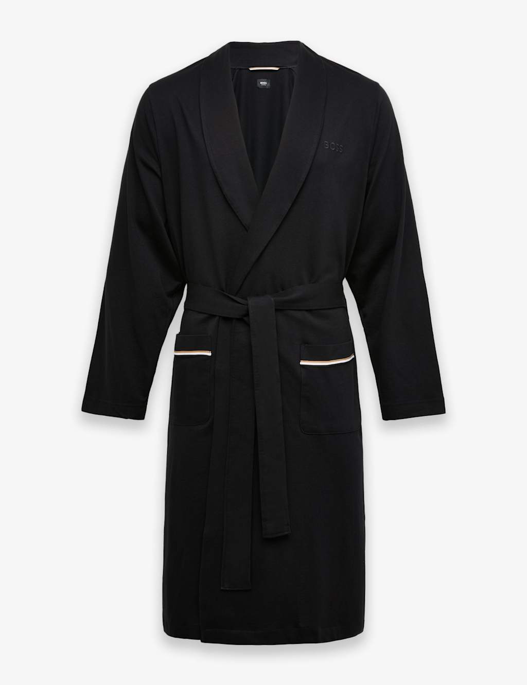 Boss Men's Pure Cotton Dressing Gown - M - Black - Available at M&S