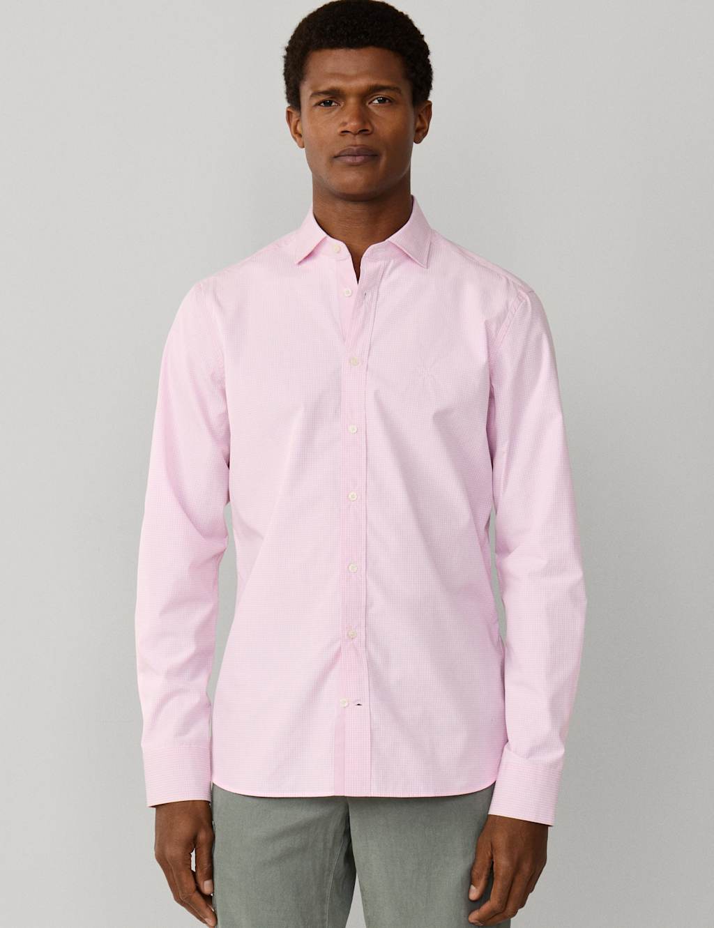 Hackett Men's Regular Fit Pure Cotton Gingham Check Shirt - XL - Pink Mix - Available at M&S