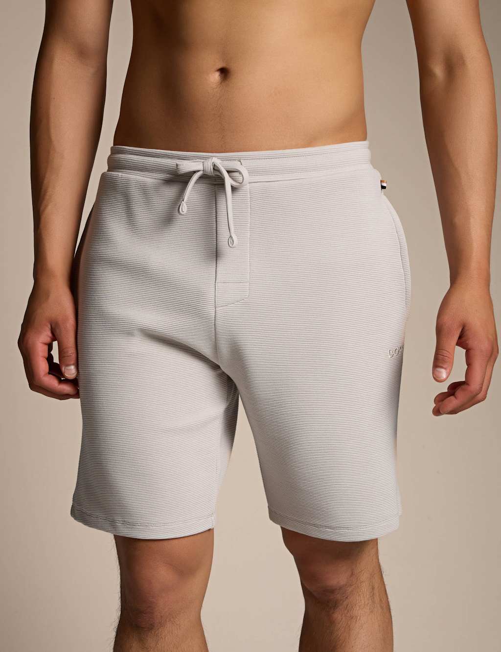 Boss Men's Textured Jersey Shorts - 2XL - Beige - Available at M&S