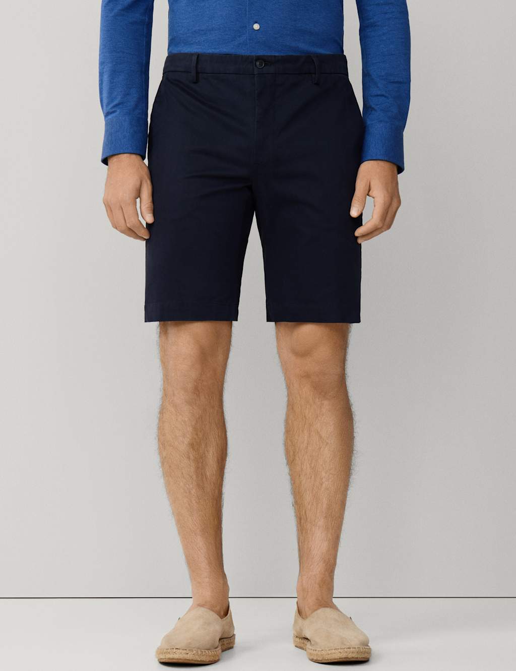 Hackett Men's Slim Fit Chino Shorts - 32 - Navy - Available at M&S