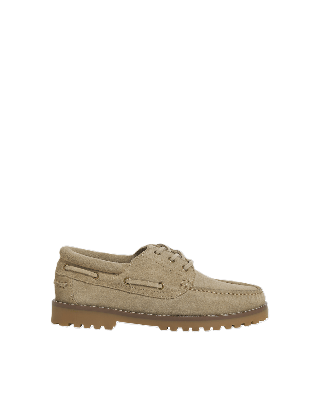 JACK & JONES Suede Boat Shoes Beige