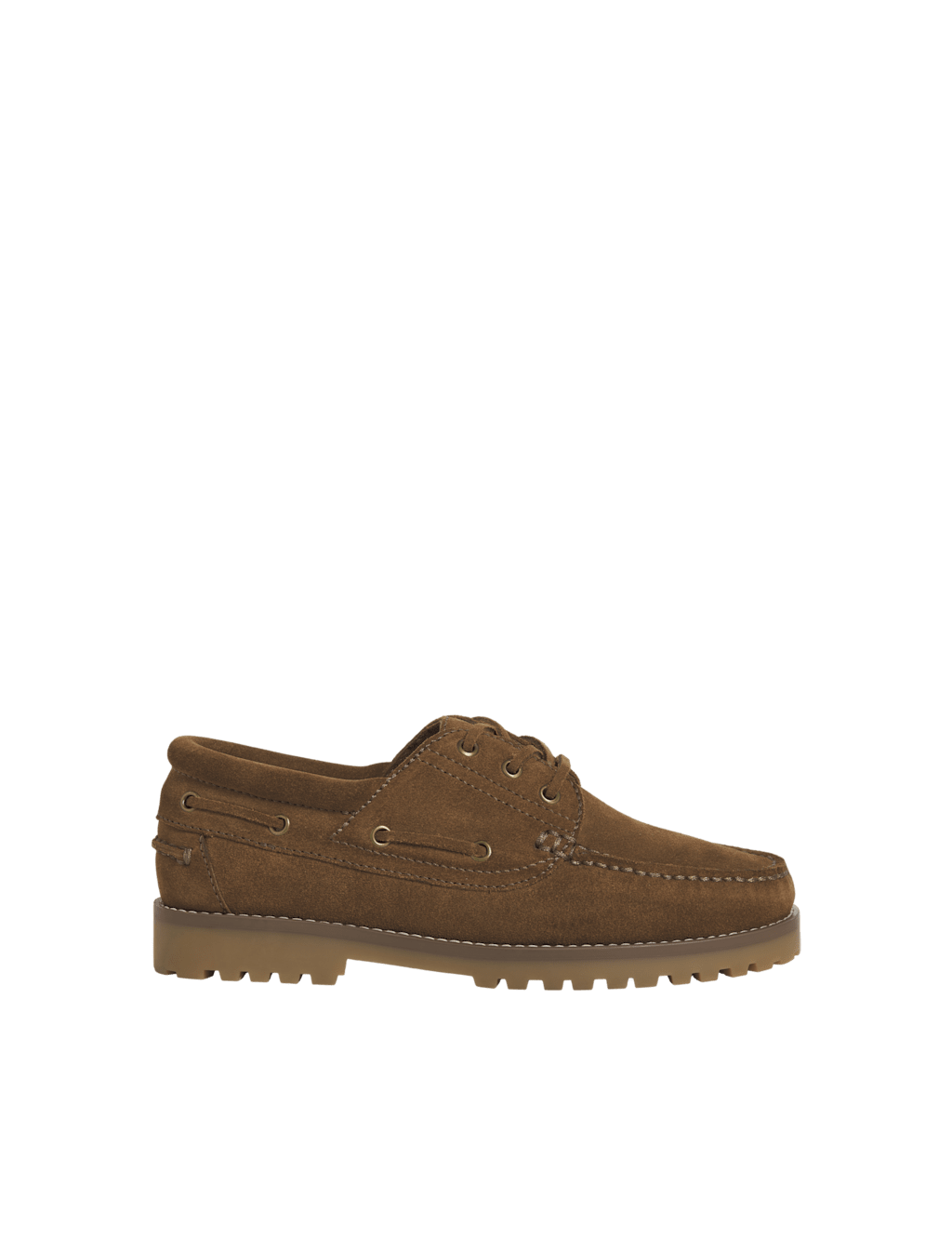 JACK & JONES Suede Boat Shoes Brown